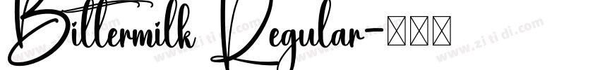 Bittermilk Regular字体转换